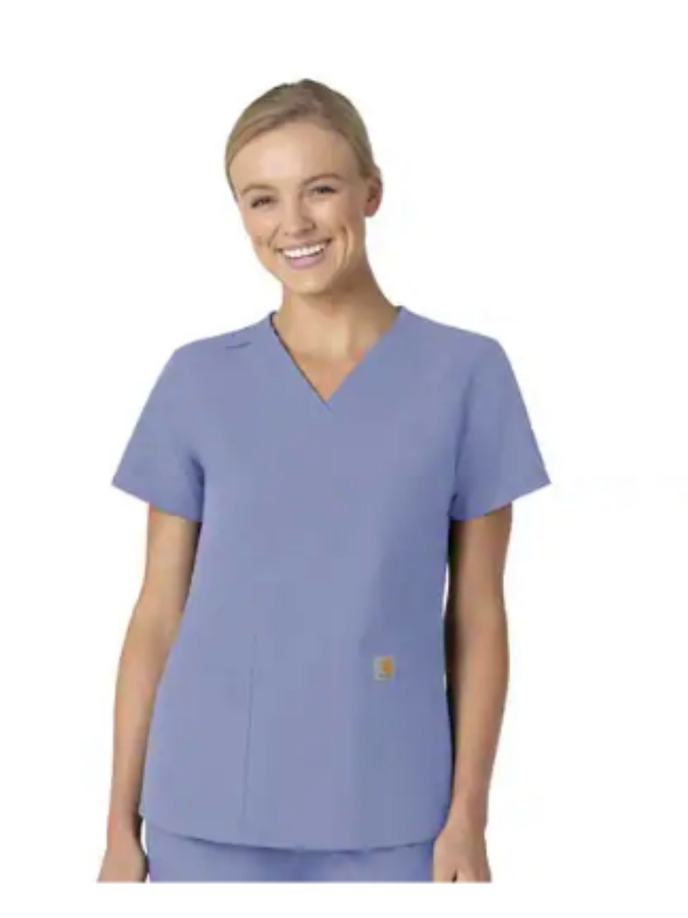 New Carhartt 3X 3XL Ceil Blue Women’s Scrub Top C12113 V neck Essentials